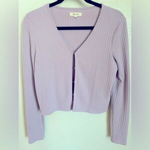 Madewell Ribbed Crop Cardigan